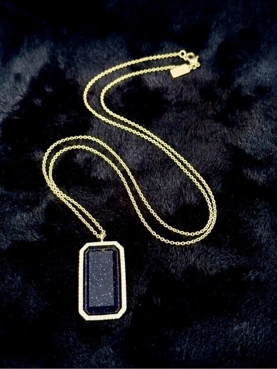 kate spade Jewelry - Kate Spade Necklace- Night Sky Jewels- Blue Goldstone Pendant (NWT)